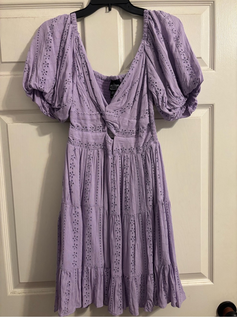 Angie Purple Eyelet dress